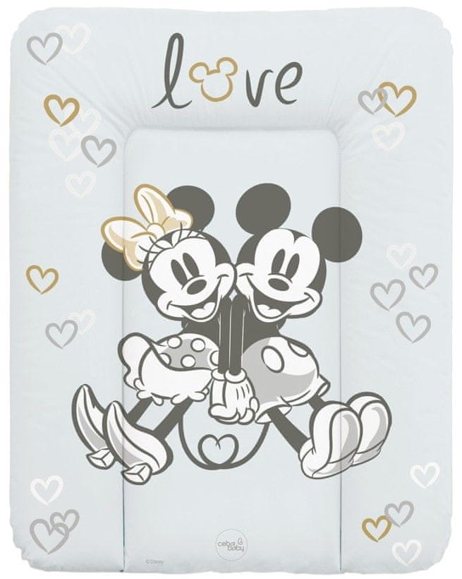 Ceba Baby Podložka prebaľovacia mäkká na komodu 50x70 Disney Minnie & Mickey Grey